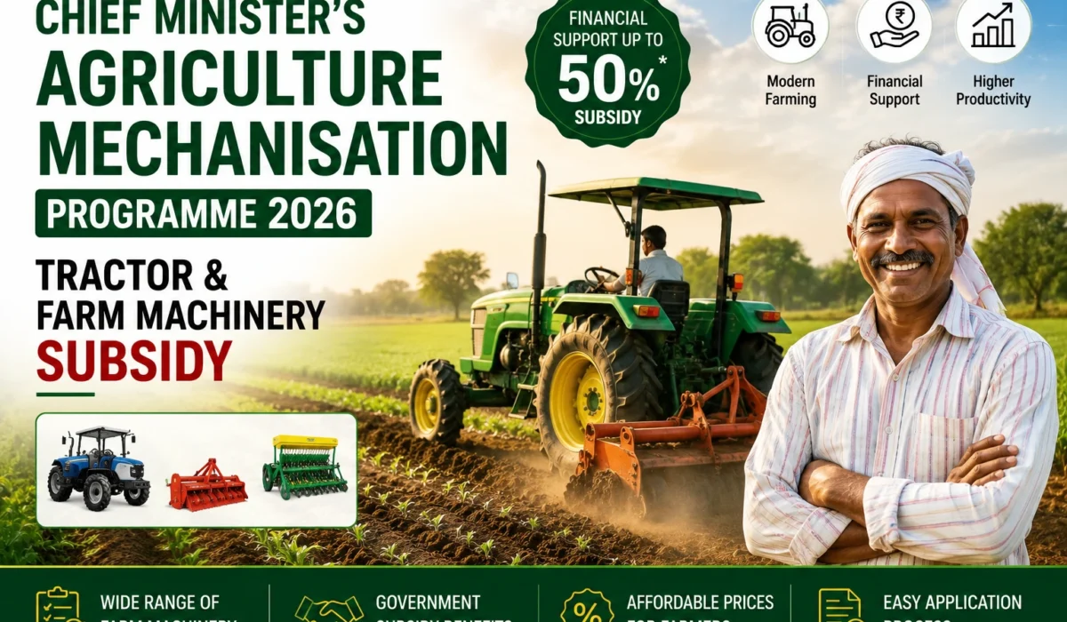 Chief Minister’s Agriculture Mechanisation Programme 2026 Tractor & Farm Machinery Subsidy